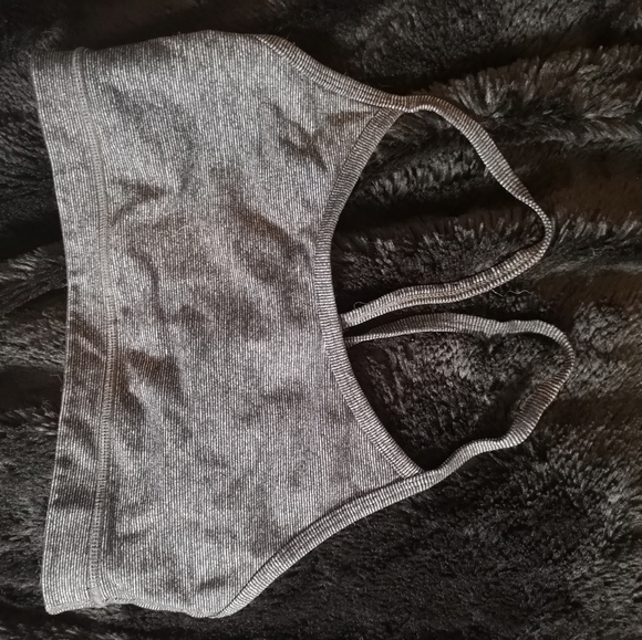 lululemon Flow Y Bra IV Heathered Coal Sport Bra - Picture 3 of 4